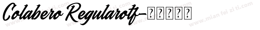 Colabero Regularotf字体转换